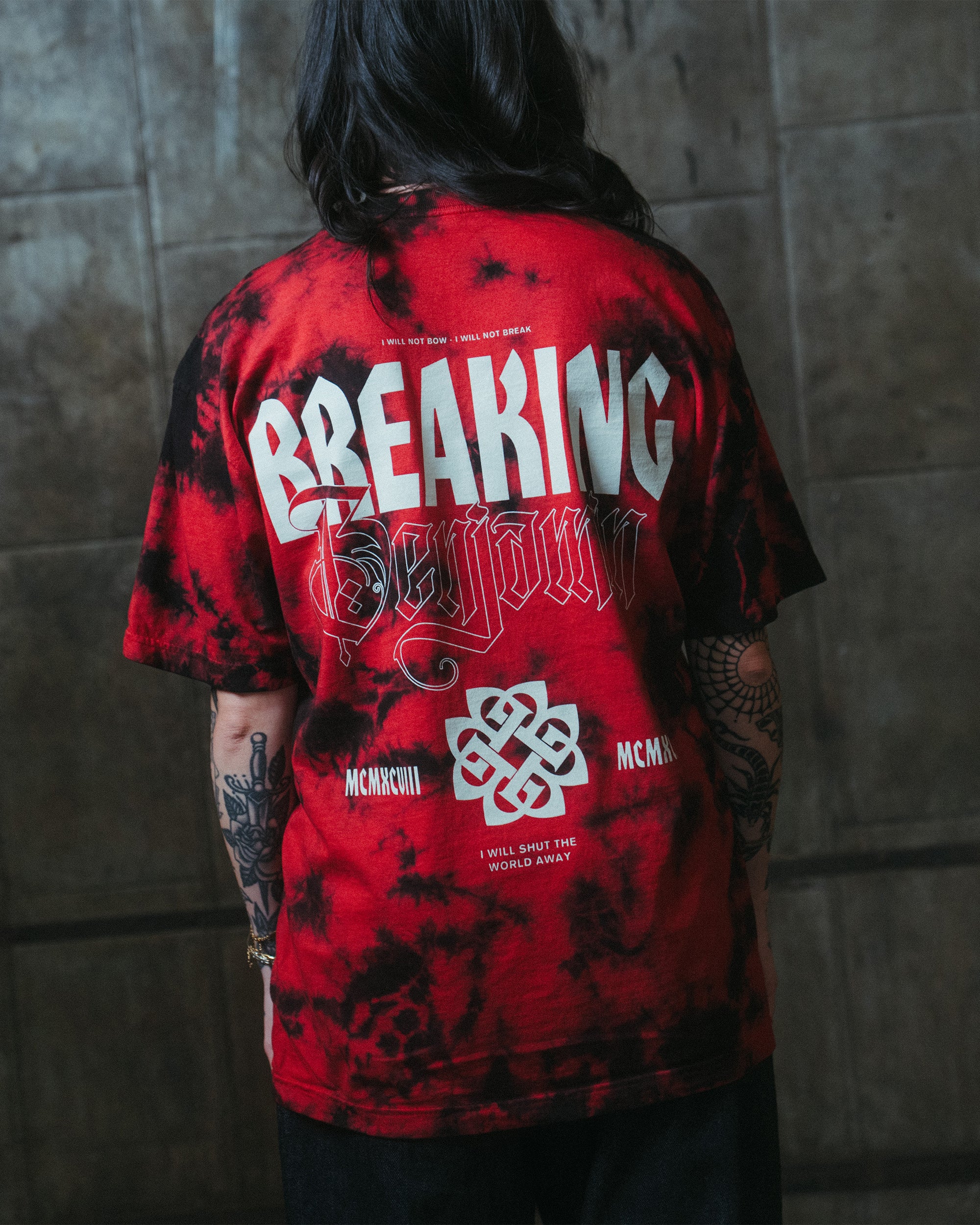 MCMXCVIII Dyed Red Tee-4