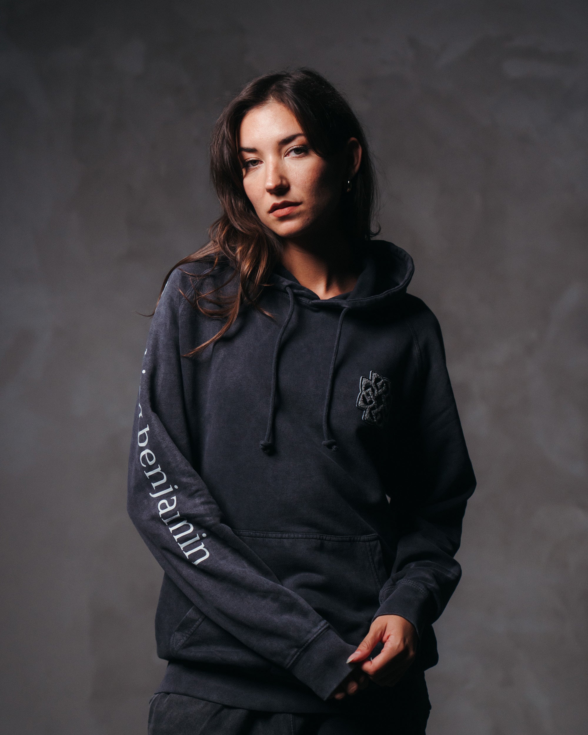Logo Chenille Black Pullover-4