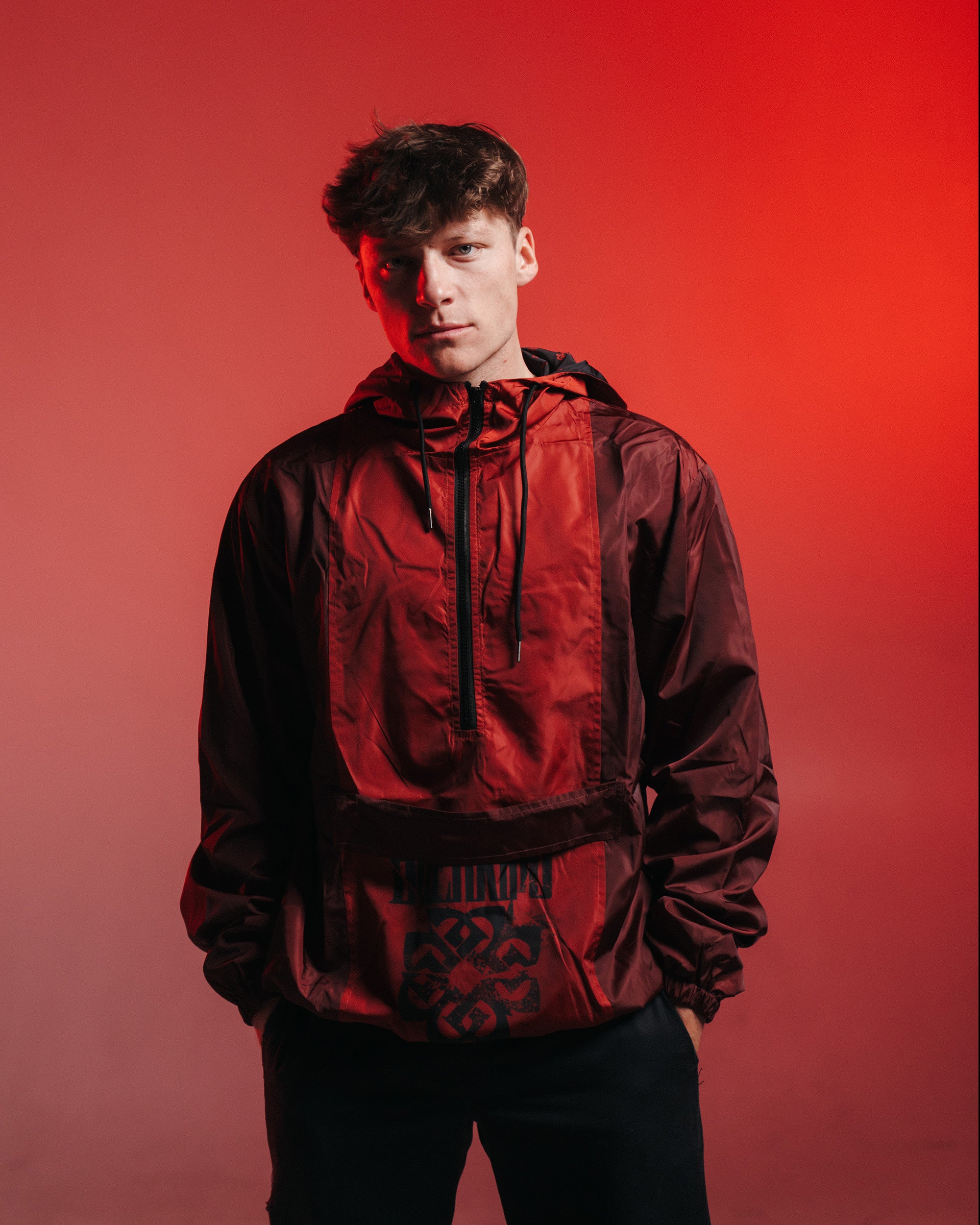 Shatter Red Windbreaker-4